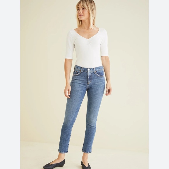 Agolde Toni mid-rise slim jeans in blue 29 - Picture 2 of 12